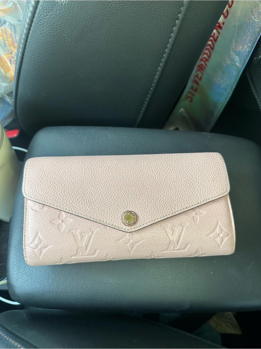 Louis Vuitton Blush Pink Embossed Monogram Continental Wallet